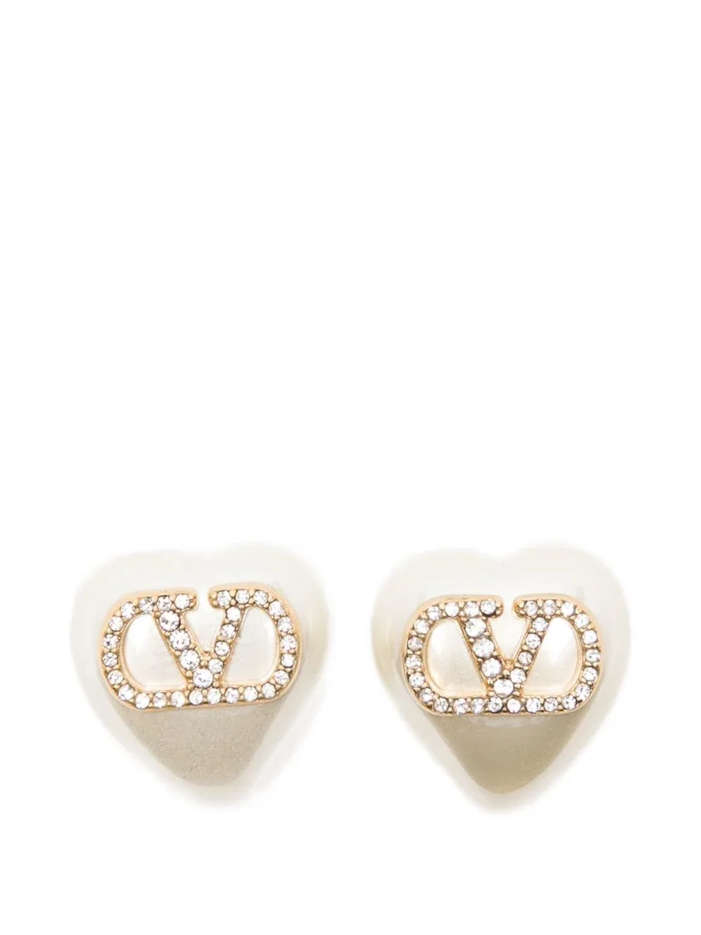 VLogo Crystal Embellished Earrings