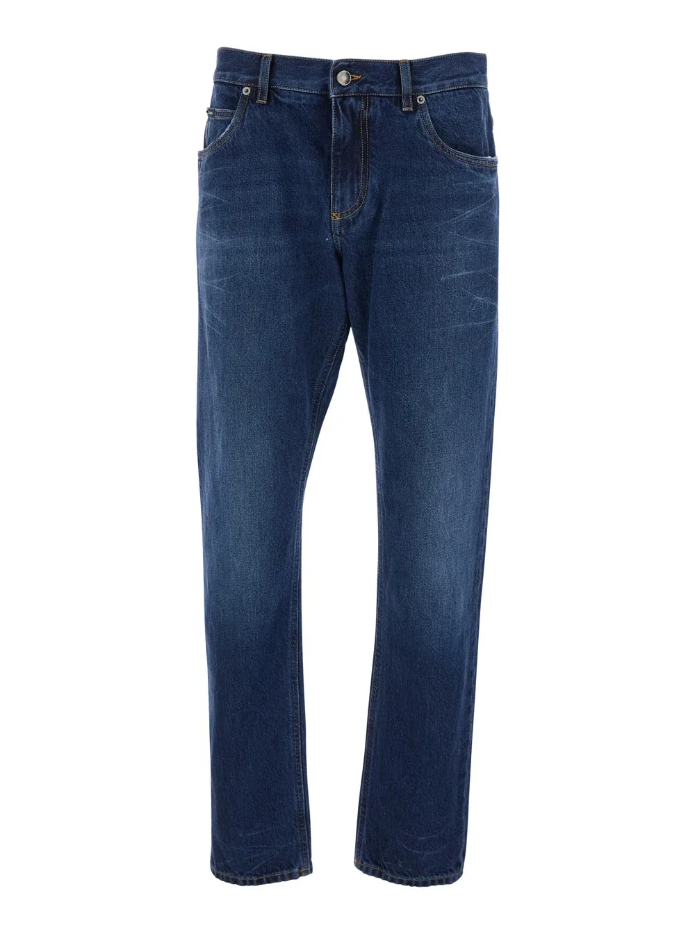 Straight-Leg Denim Jeans