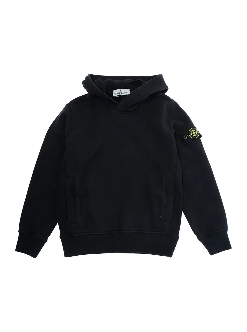 Logo-Patch Cotton Hoodie by Stone Island