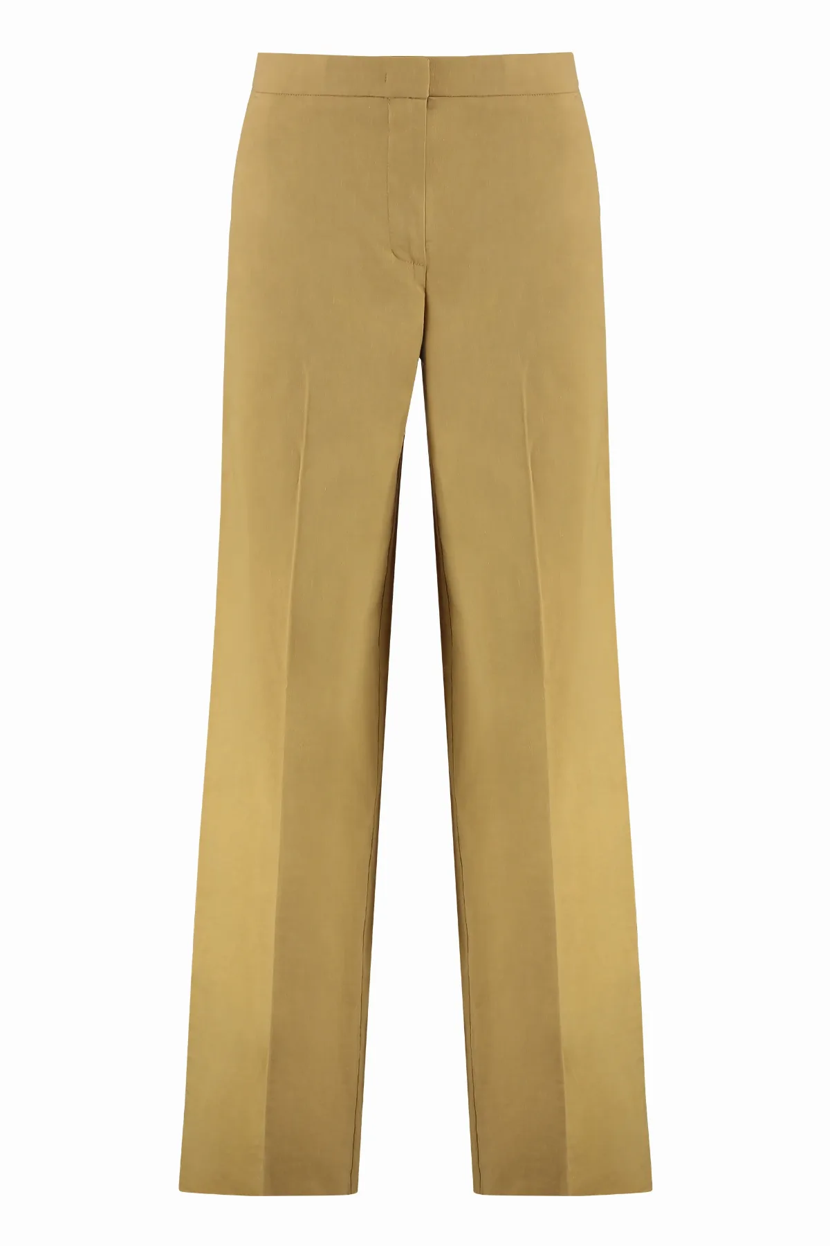 Linen Blend Straight Trousers