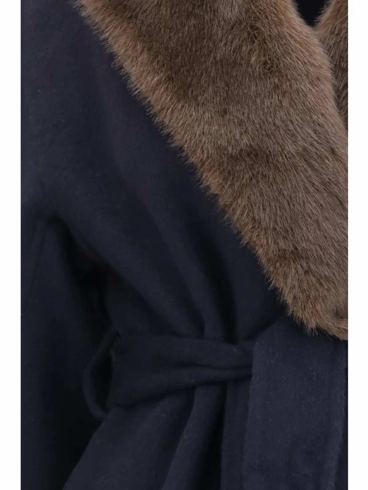 Merino Wool with Fur Collar Coat by P.A.R.O.S.H.