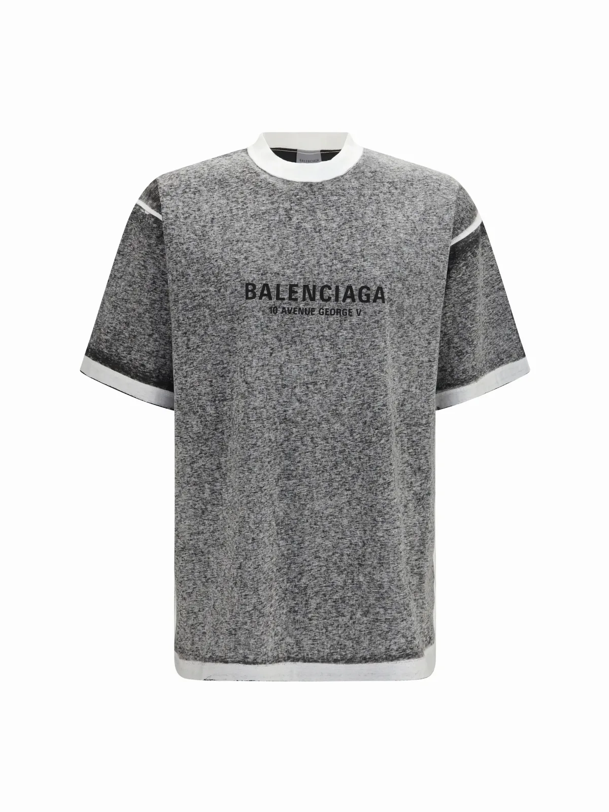 Logo-Print Oversized Mélange T-Shirt by Balenciaga