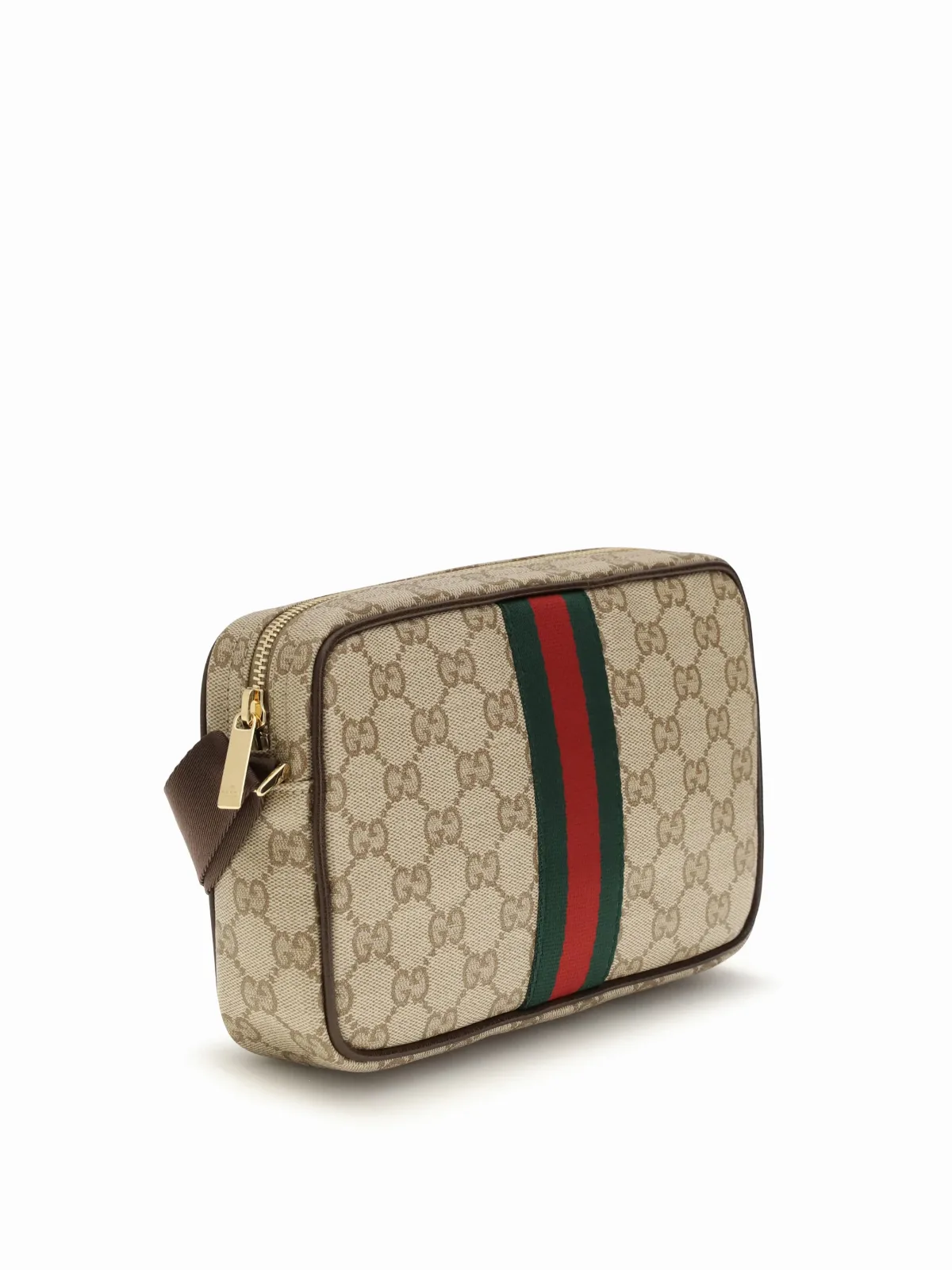 GG Fabric with Web Stripe Shoulder Bag by Gucci