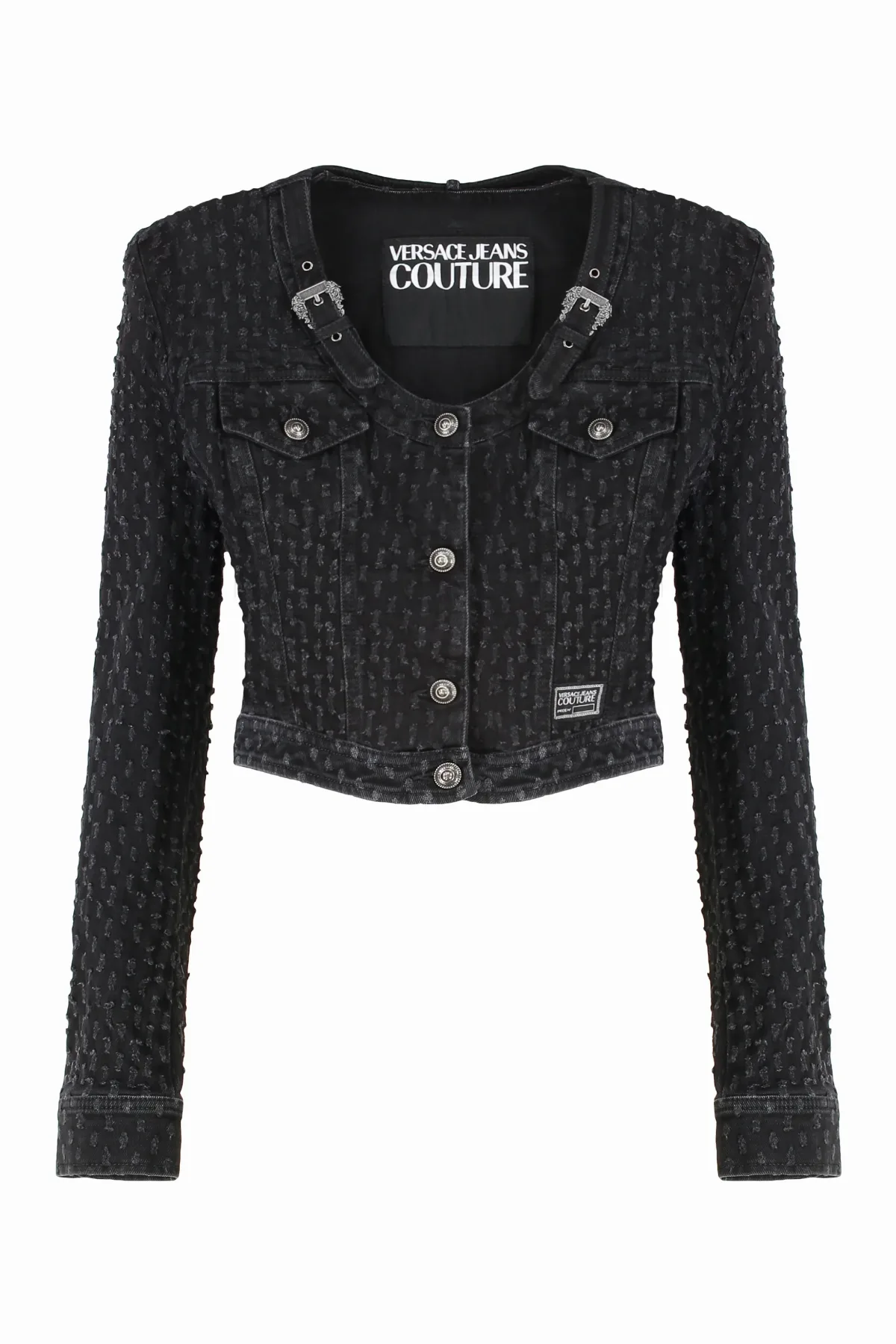 Cropped Denim Jacket by Versace Jeans Couture