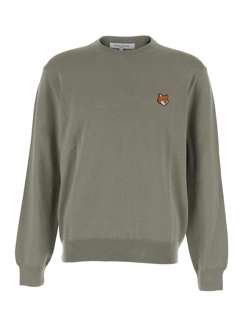 Fox-Patch Merino Wool Sweater by Maison Kitsuné