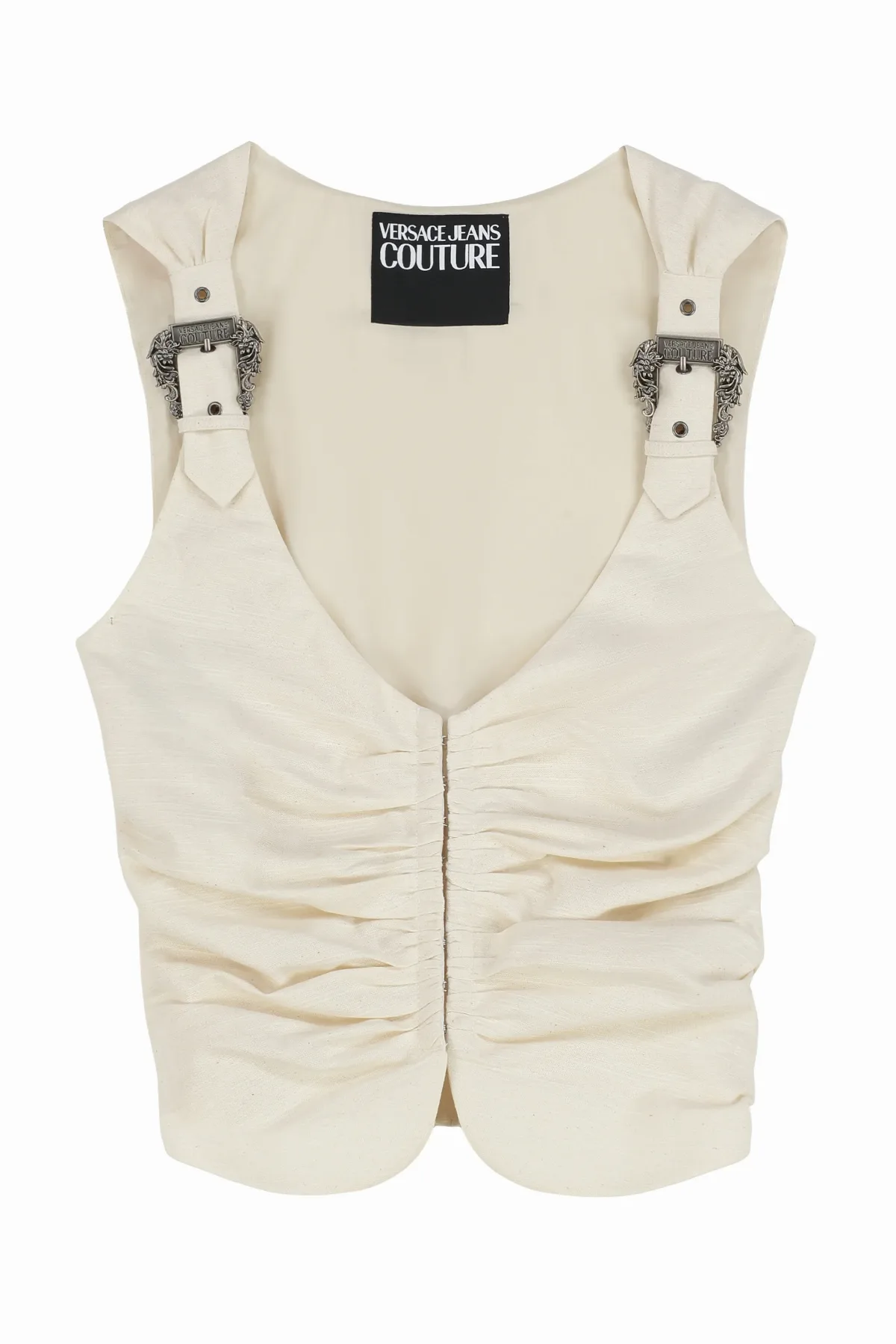 Buckle-Detail Cotton Tank Top by Versace Jeans Couture