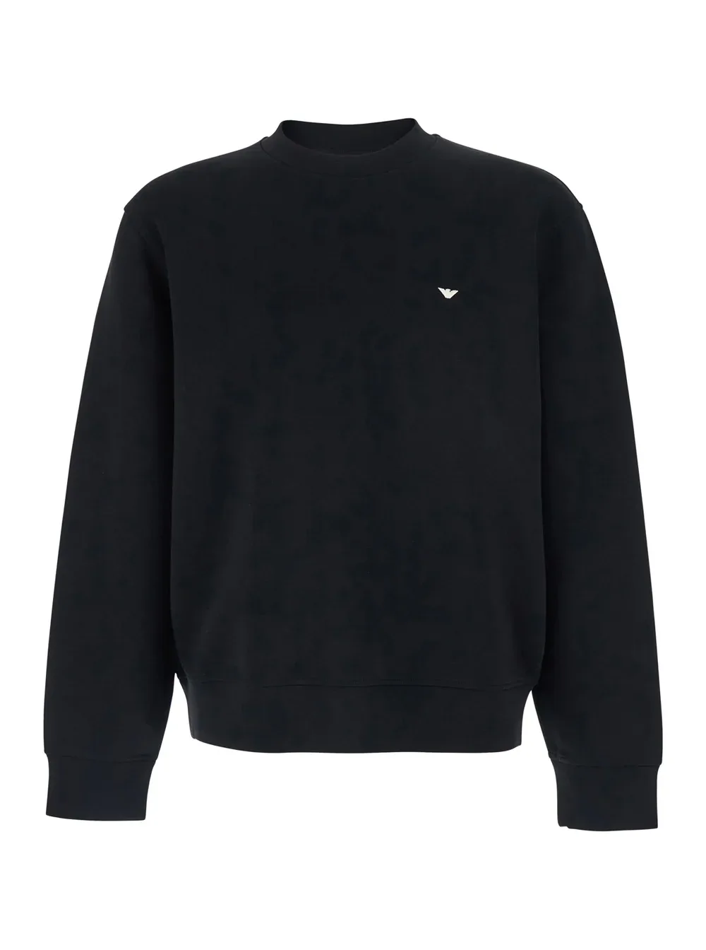 Logo-Embroidered Cotton Blend Sweatshirt by Emporio Armani