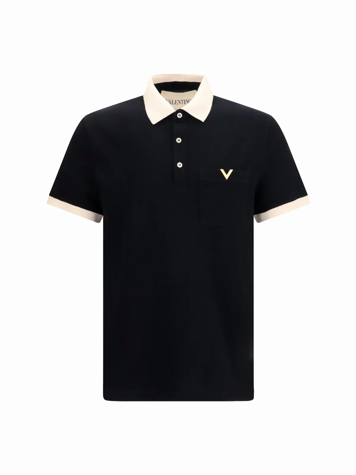 Contrast-Trim Cotton Polo Shirt by Valentino