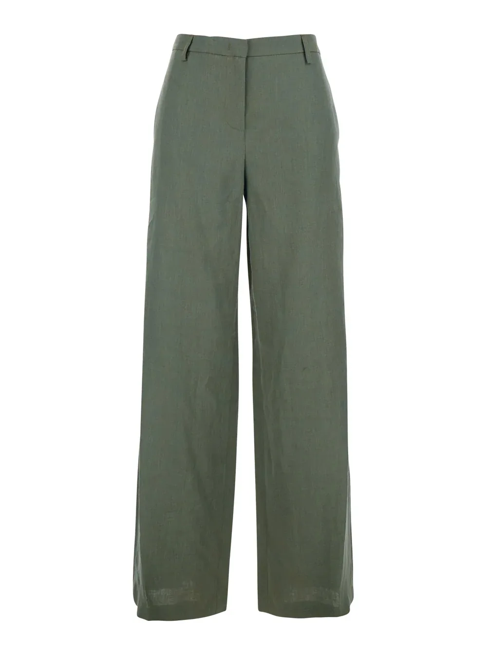 Wide Leg Linen Trousers by Leplain