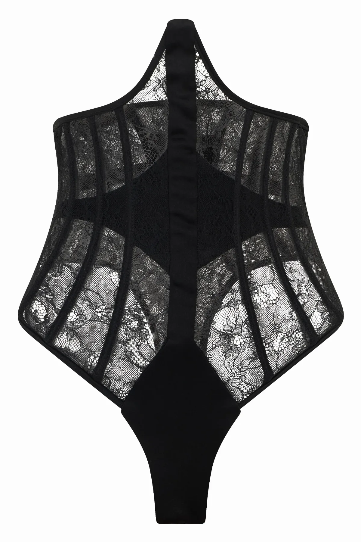 Lace Corset Bodysuit by The Mannei