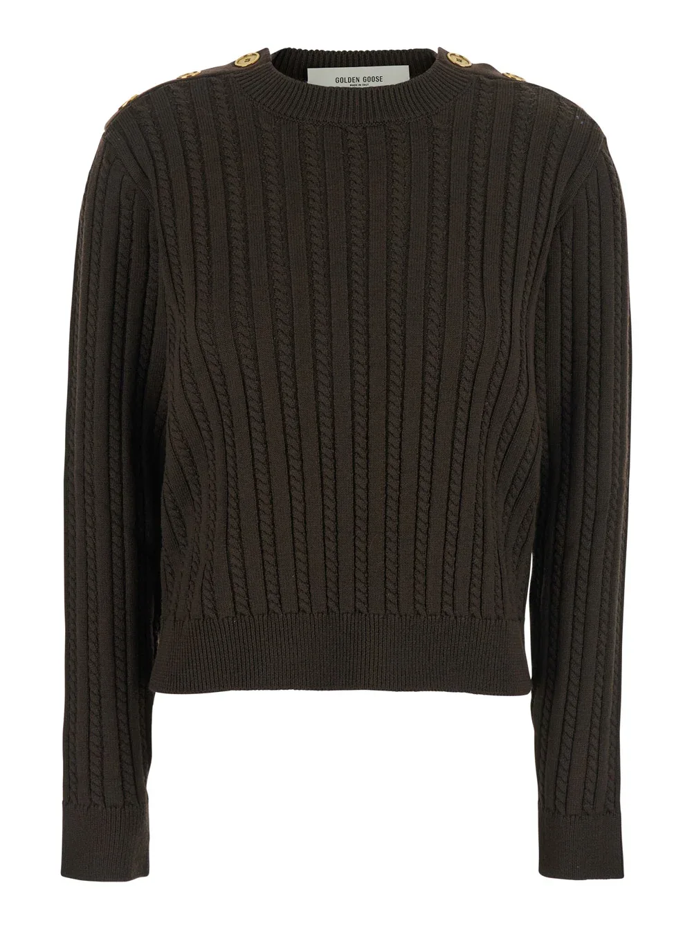 Cable-Knit Crewneck Sweater by Golden Goose