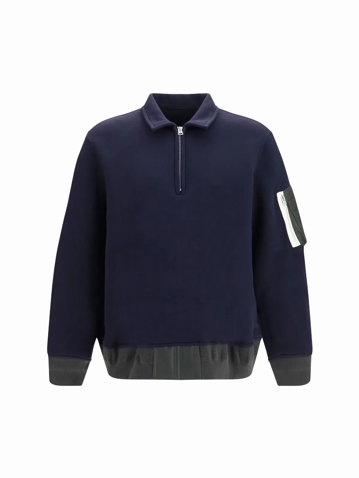 Cotton Terry Zip Polo by Sacai