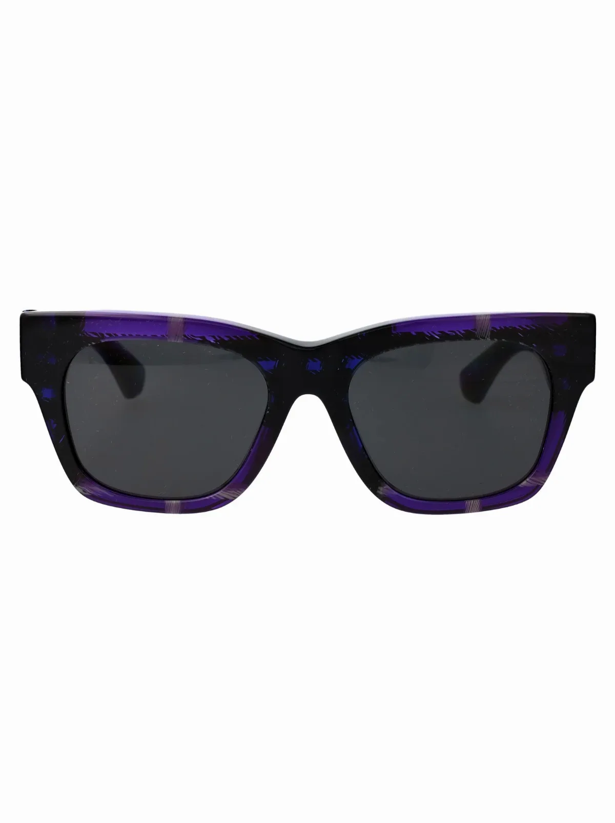 0BE4424 Violet Check Acetate Sunglasses by Burberry