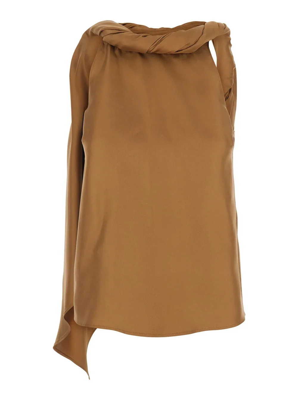 Twisted Collar Silk Blouse by Loulou De Saison