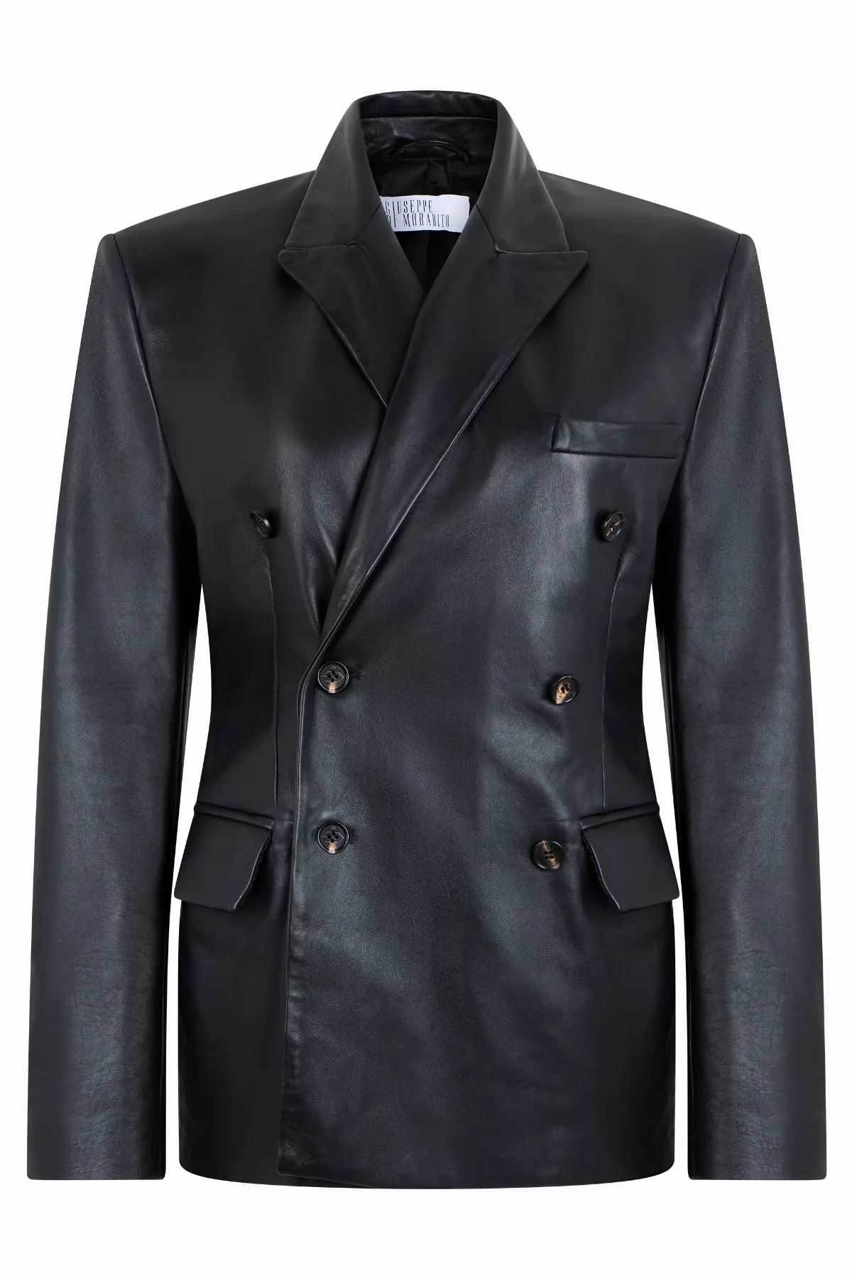Double-Breasted Leather Blazer by Giuseppe Di Morabito