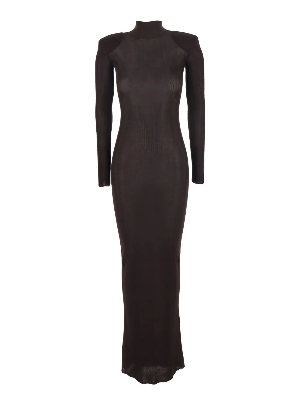 Turtleneck Shoulder-Pad Dress by Self-Portrait
