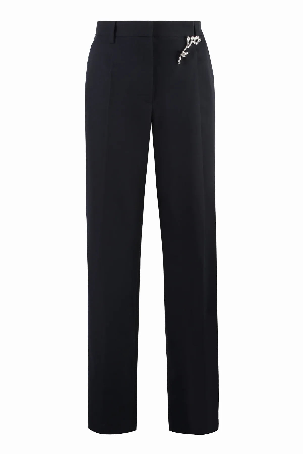 Wool Gabardine Trousers by Prada