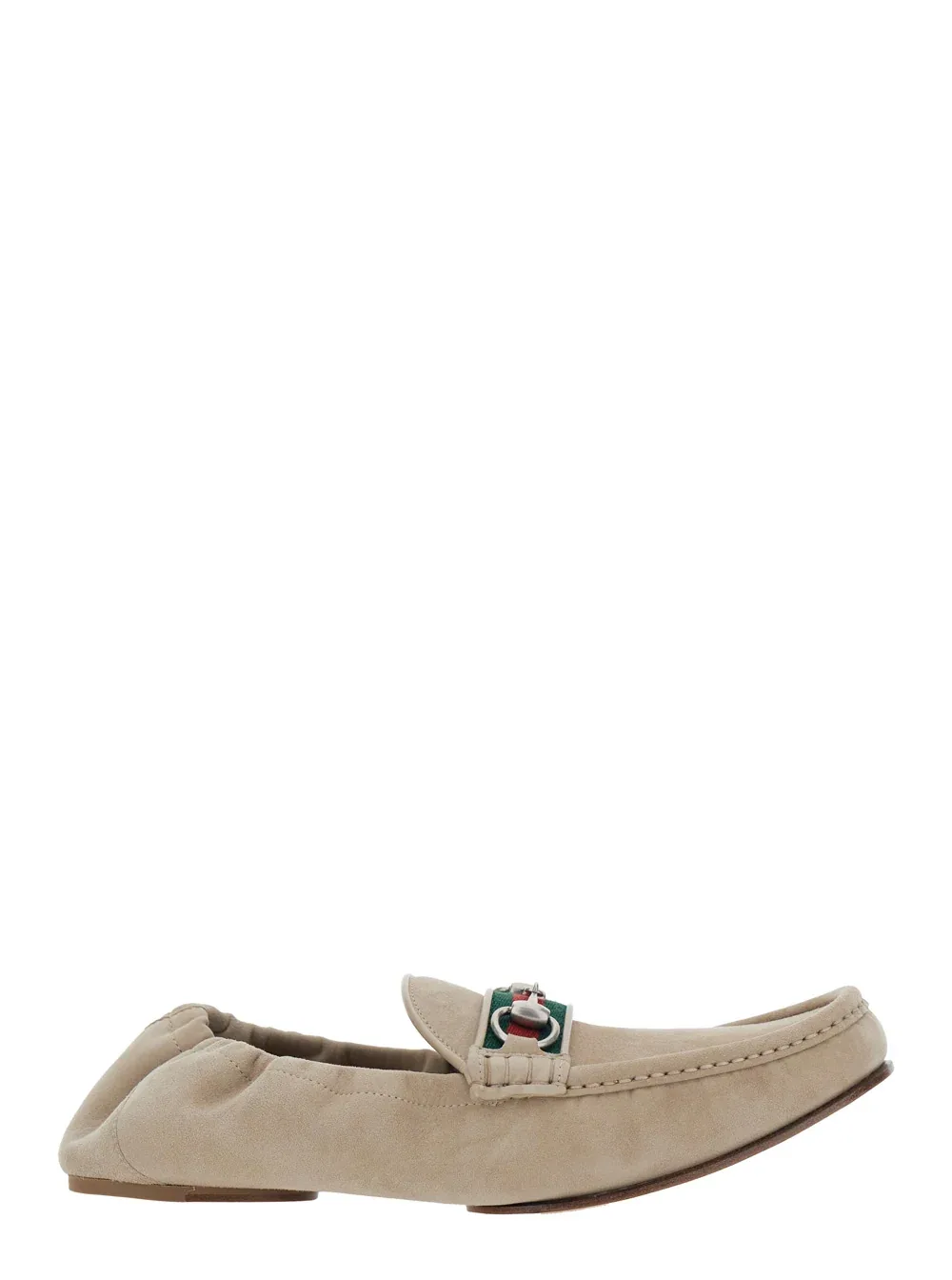 Horsebit Suede Loafer by Gucci