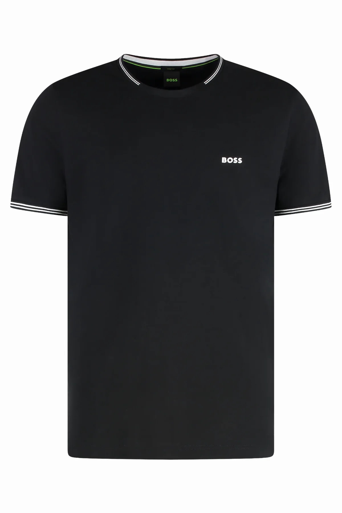 Stretch Cotton with Ribbed Edges T-Shirt by Hugo Boss