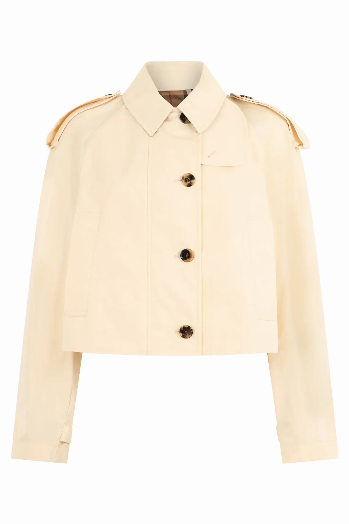 Cropped Cotton Jacket by Burberry