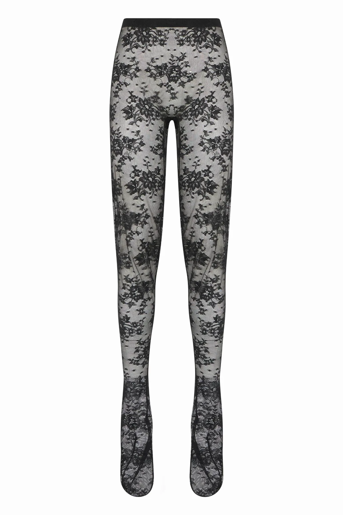 Floral Lace Leggings by Balenciaga