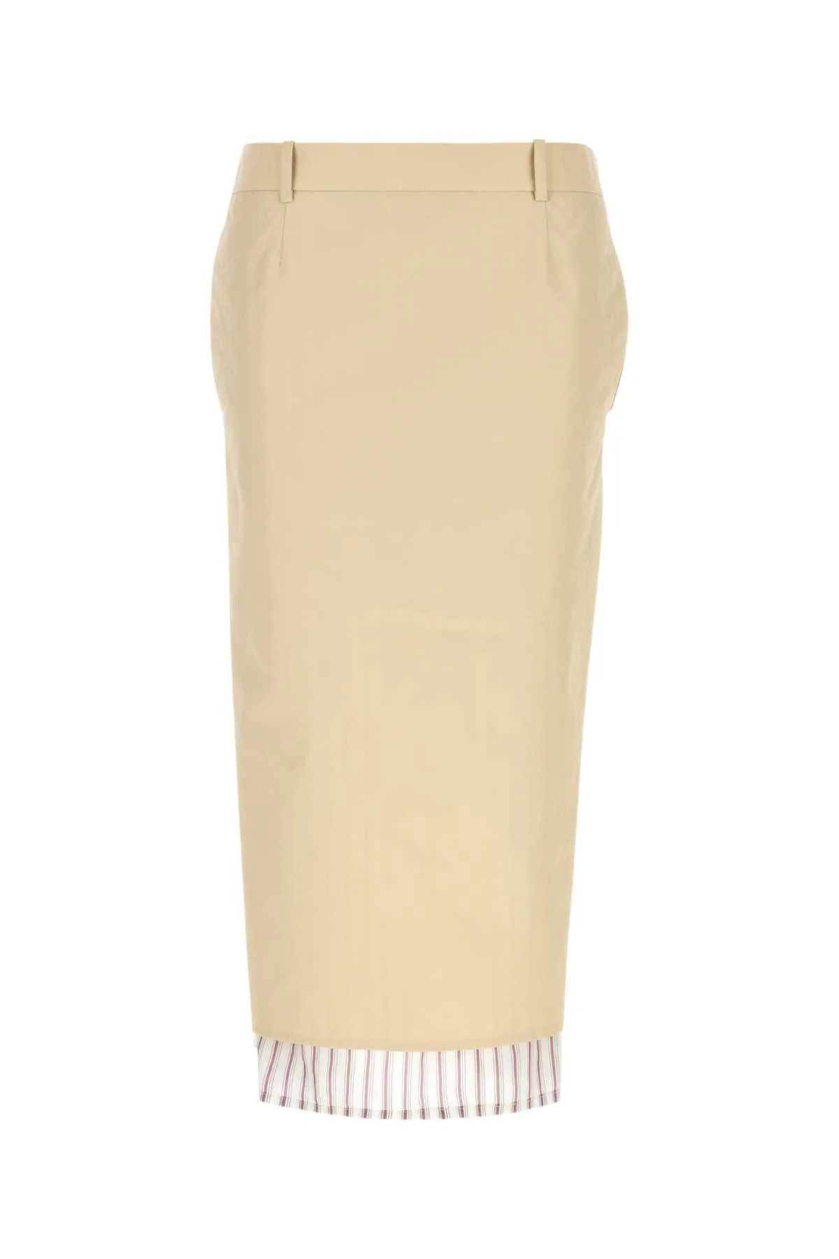 Beige Poplin Skirt