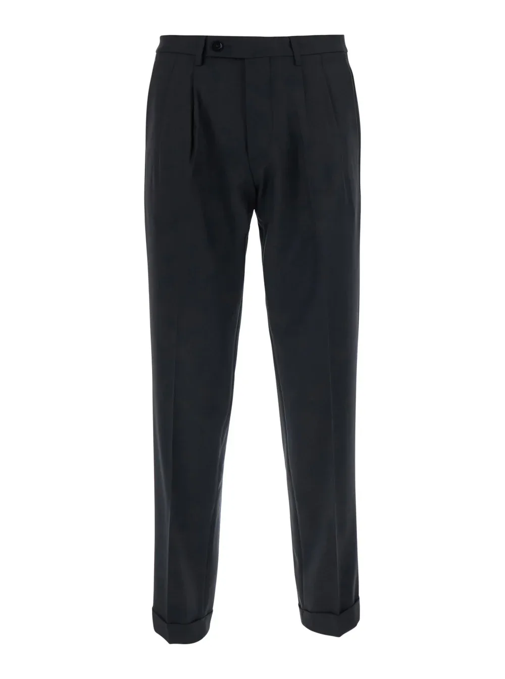 Double-Pleated Wool Blend Trousers by Michael Coal