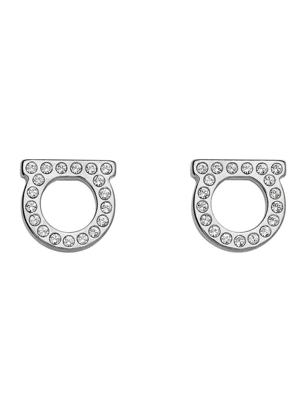 Rhinestone-Embellished Earrings by Ferragamo