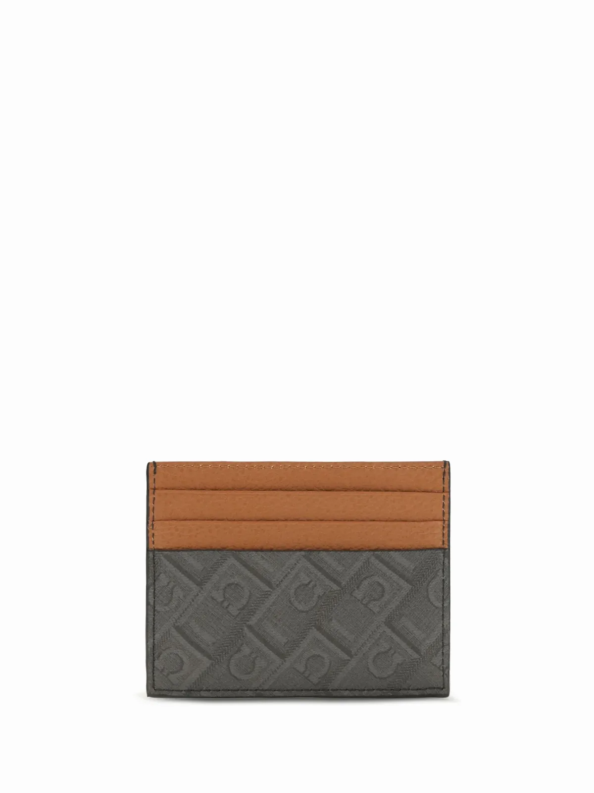 Monogram Calf Leather Card Case by Ferragamo