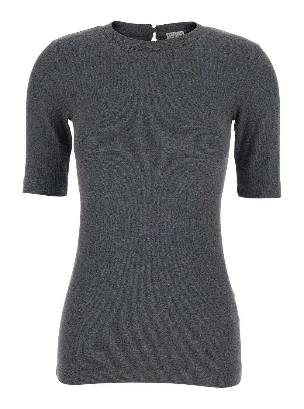 Ribbed Cotton T-Shirt by BRUNELLO CUCINELLI