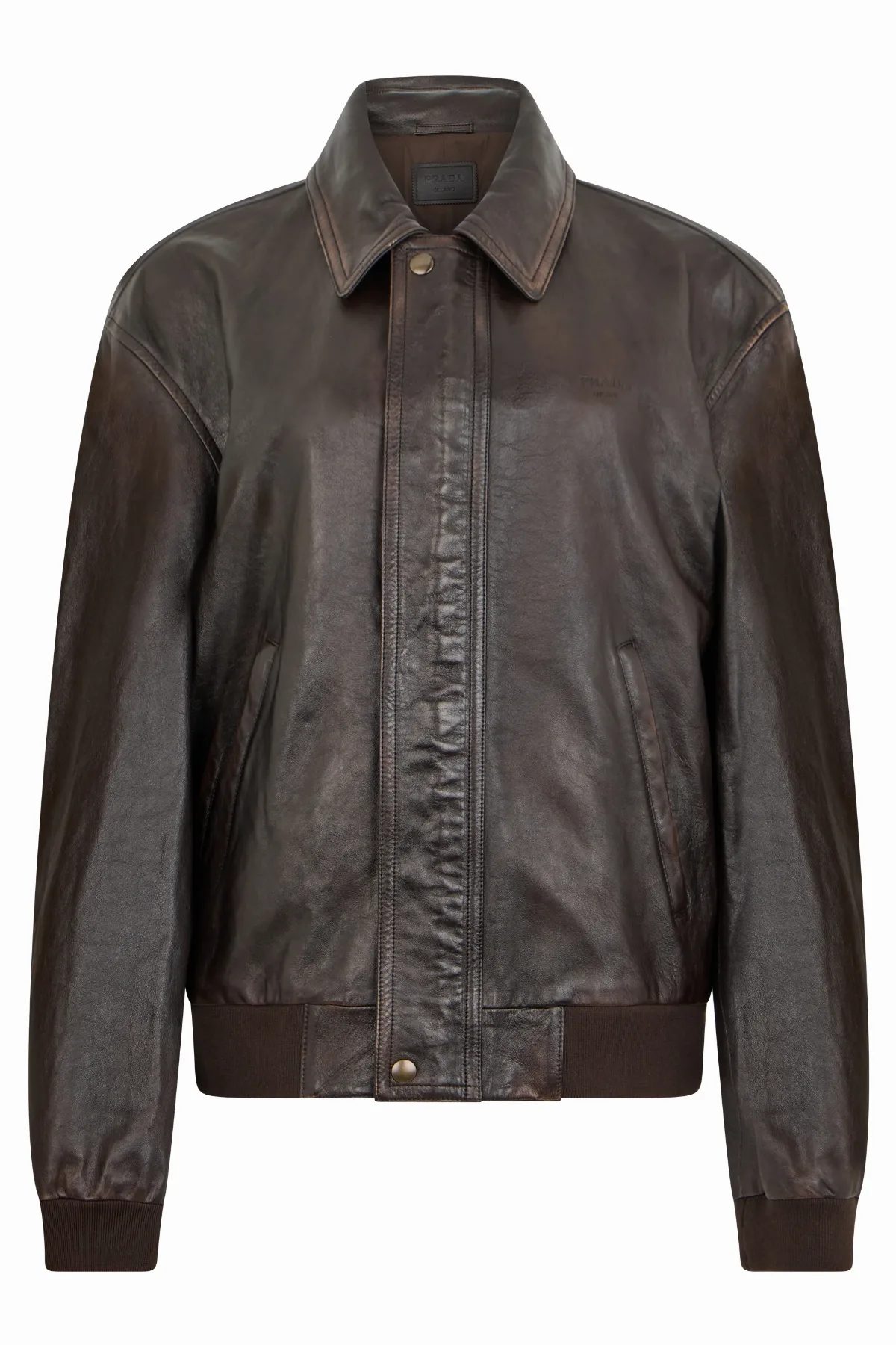 Lambskin Leather Jacket by Prada