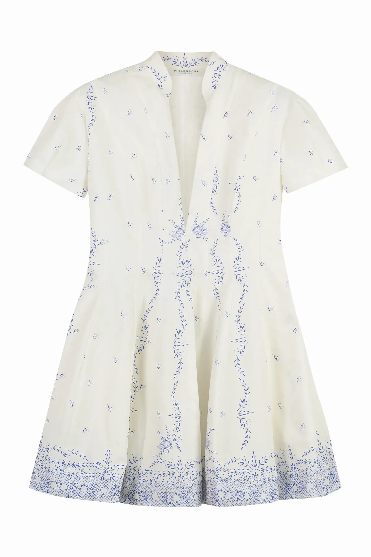 Floral-Embroidered Poplin Dress by Philosophy Di Lorenzo Serafini