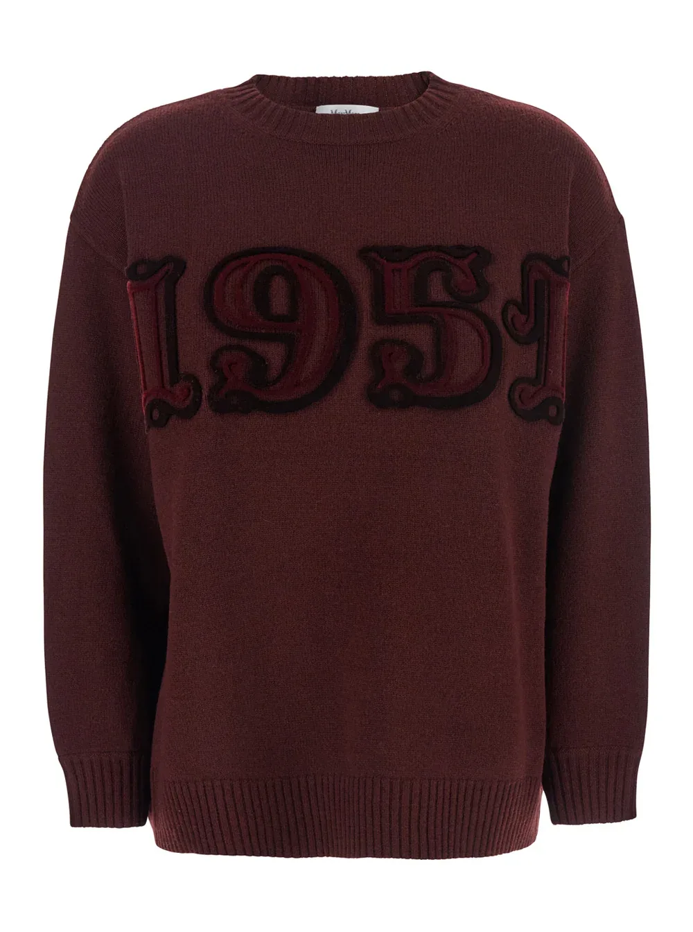 Embroidered Wool-Cashmere Crew Neck Sweater by Max Mara