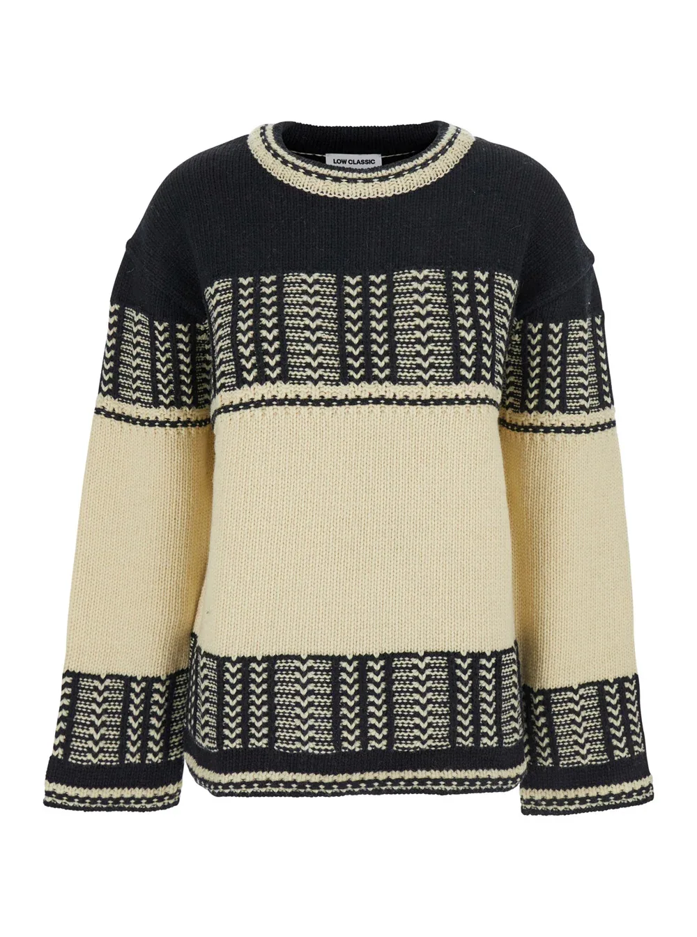 Low Classic Intarsia Wool Sweater by Low Classic