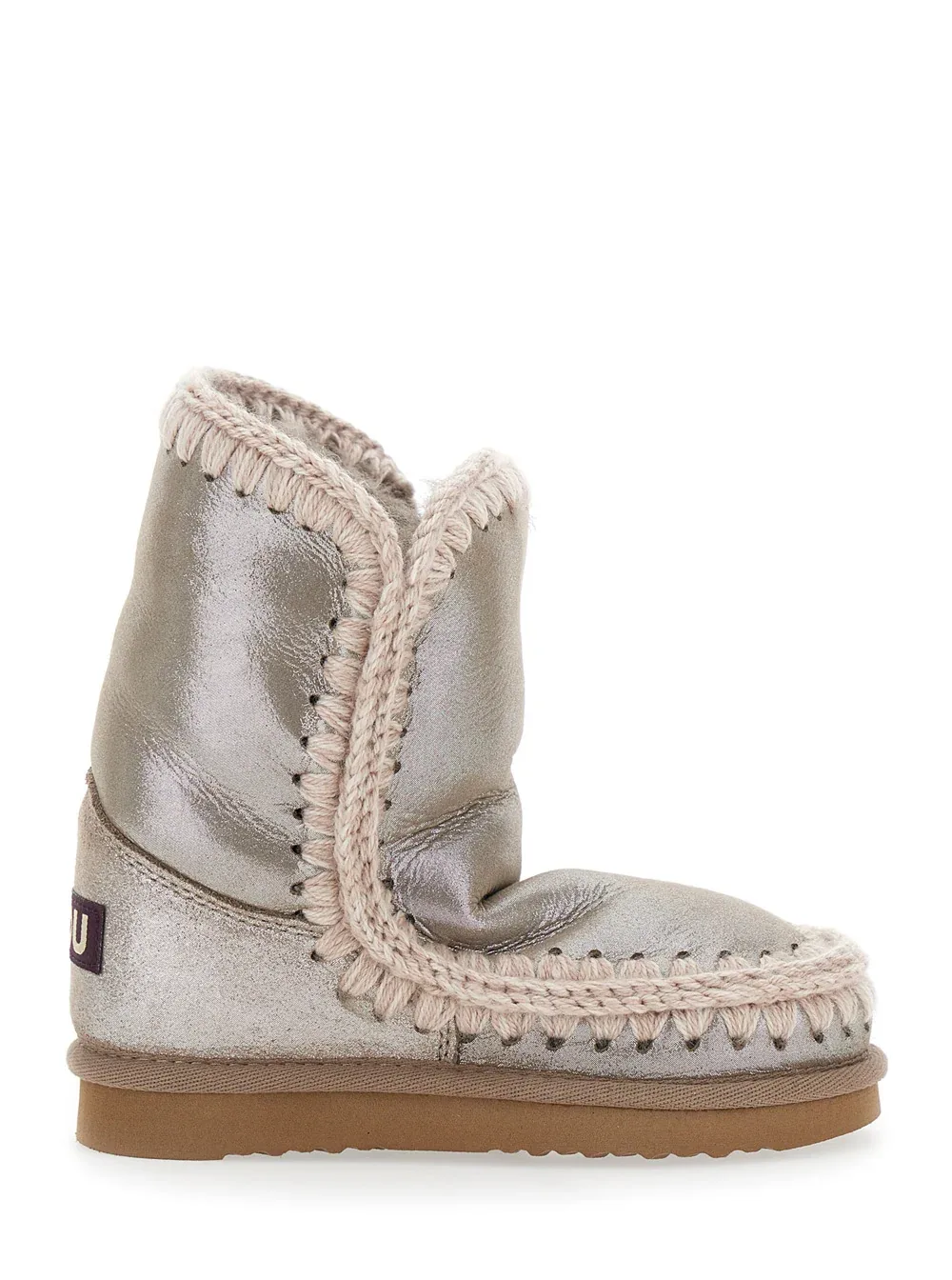 Mou Hand-Crocheted Wool Sheepskin Boot by Mou