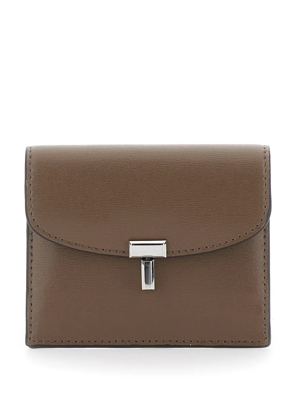 Leather T-Lock Card Case by Toteme