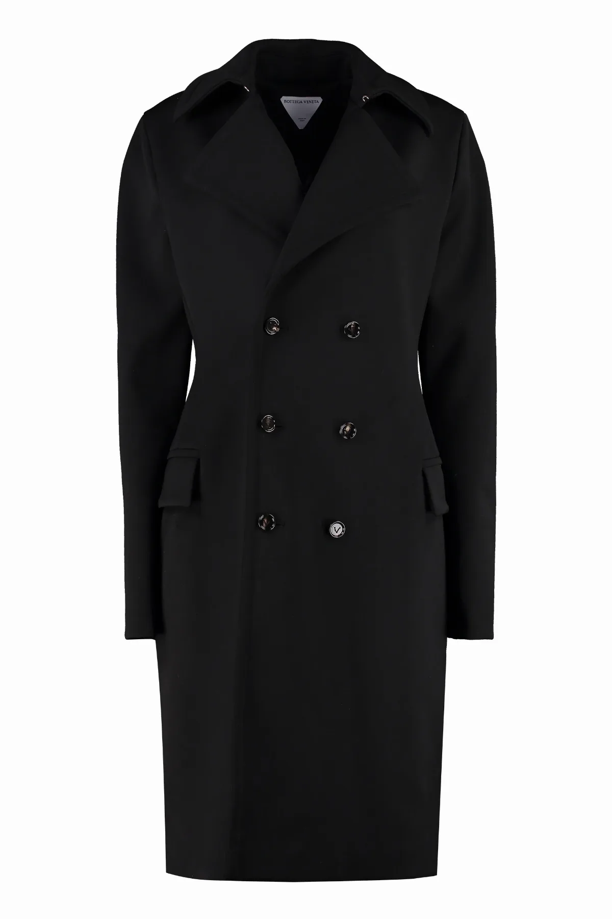 Double-Breasted Wool Coat by Bottega Veneta