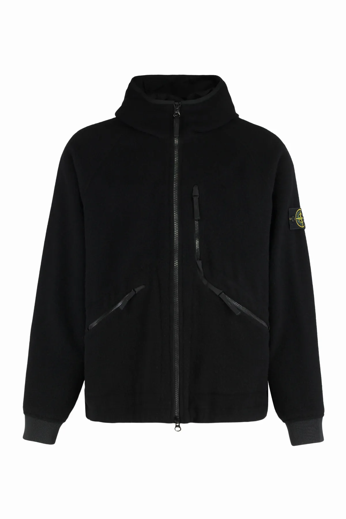 Stone Island Wool-Nylon Hooded Jacket by Stone Island