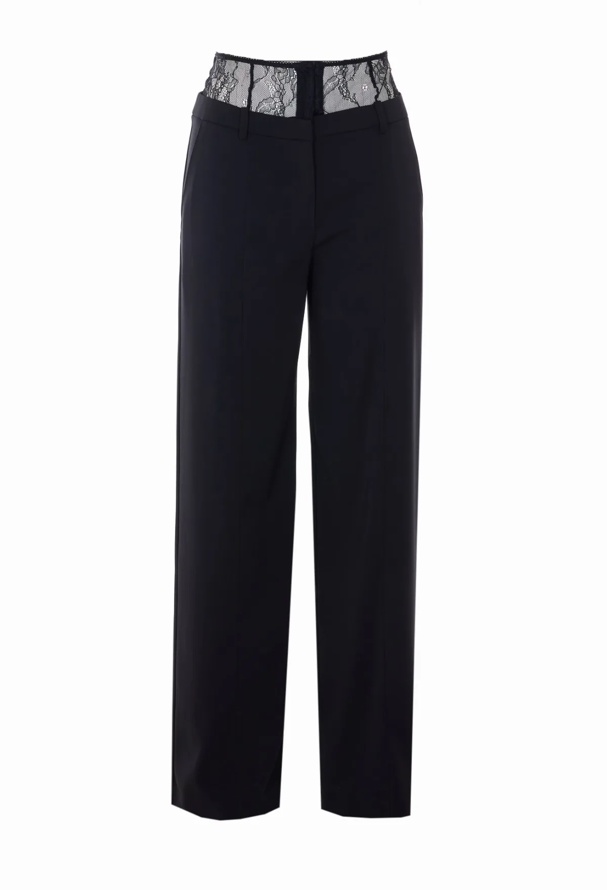 Palazzo Trousers With Lace Waist