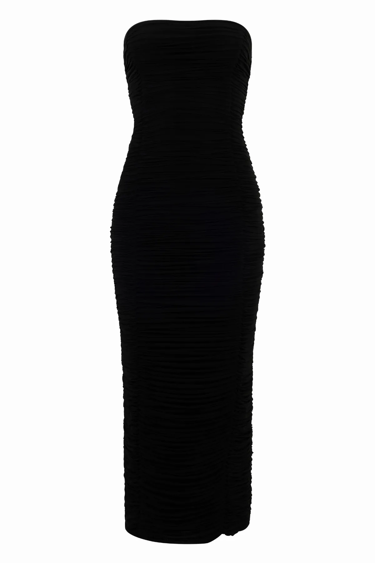 Strapless Ruched Cuprammonium Rayon Dress by Magda Butrym