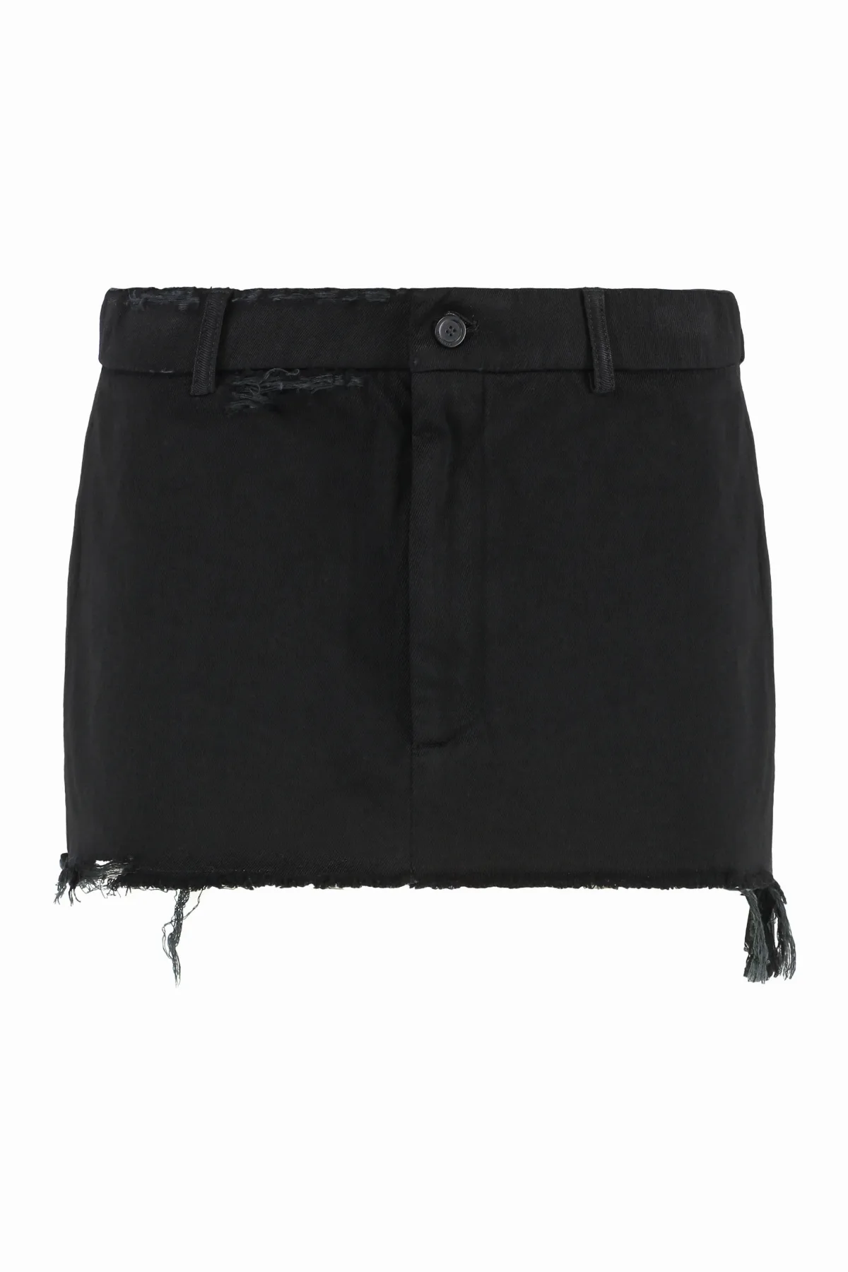 Distressed Wool Mini Skirt by Balenciaga