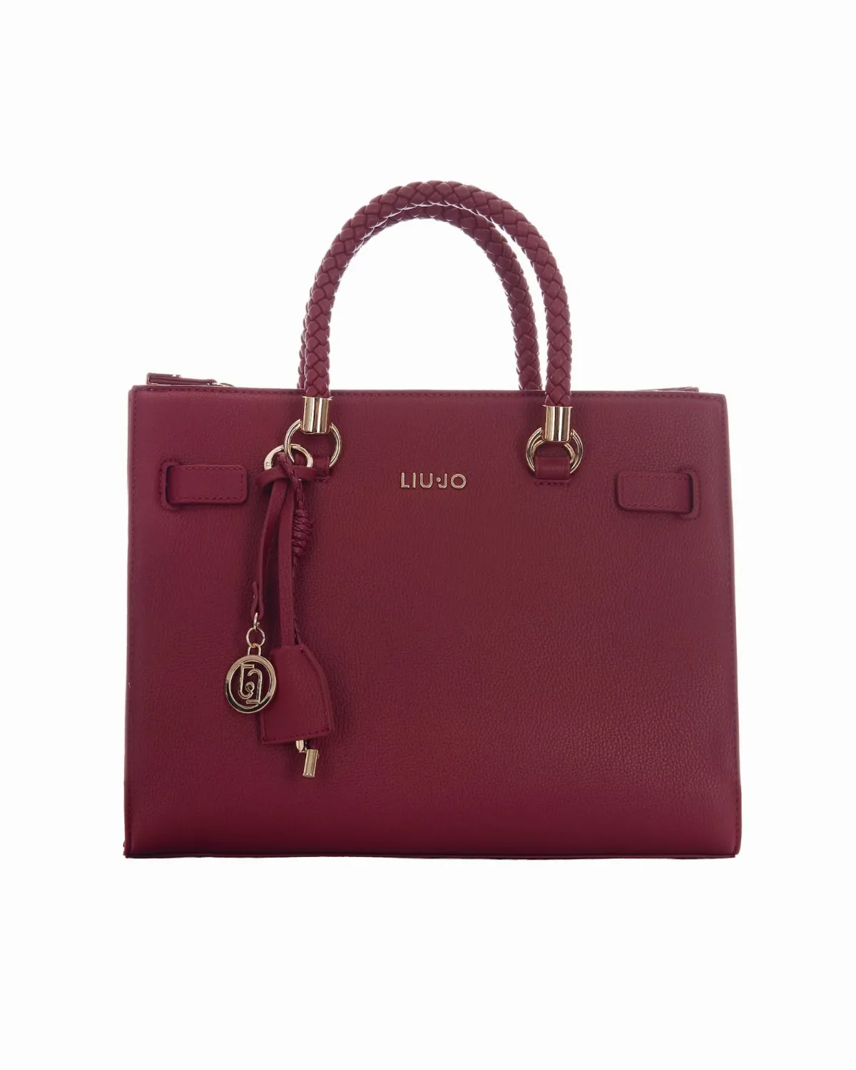Pebbled Polyurethane Satchel by Liu Jo