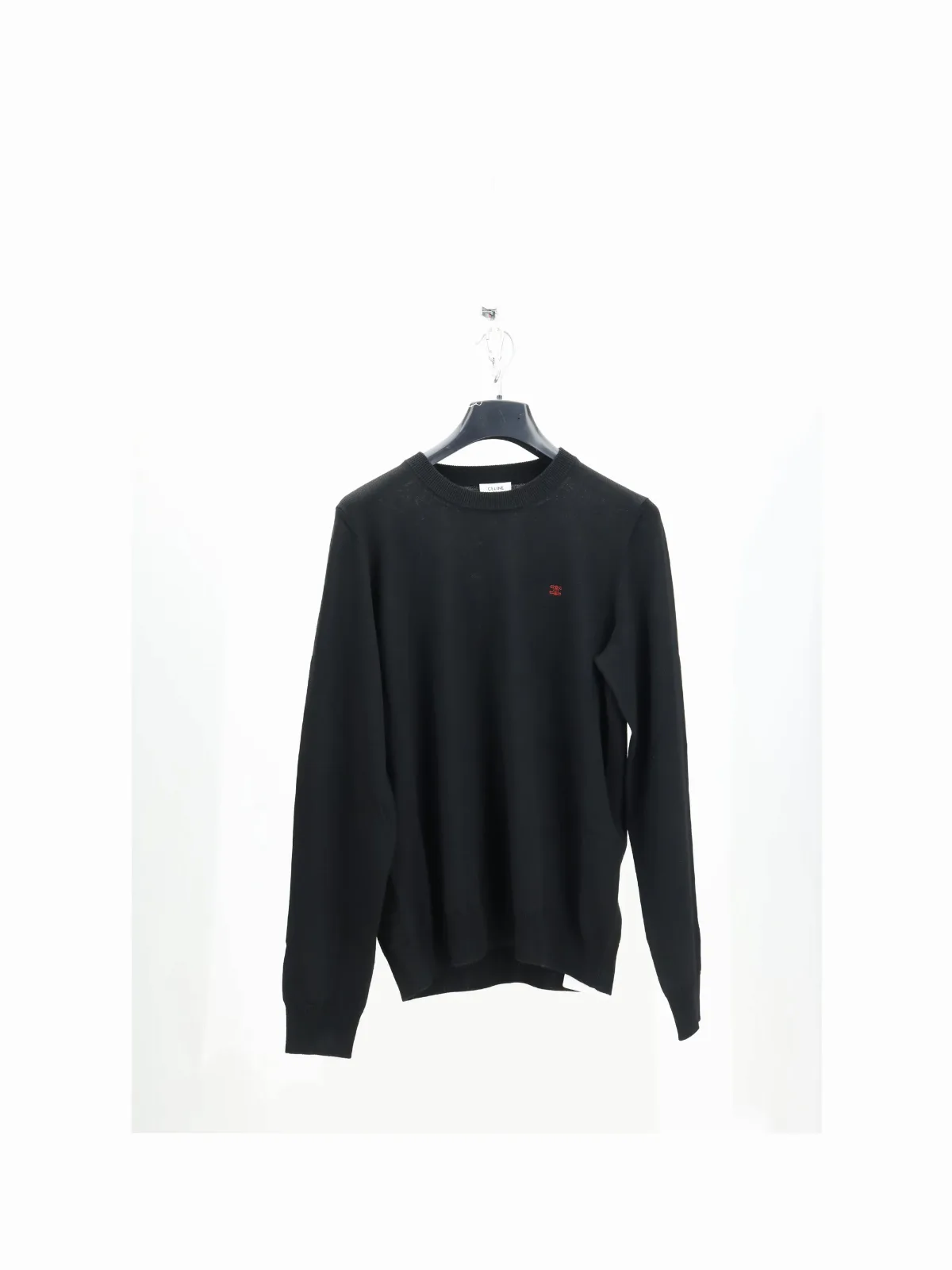 Crewneck Fleece Wool Sweater by Celine