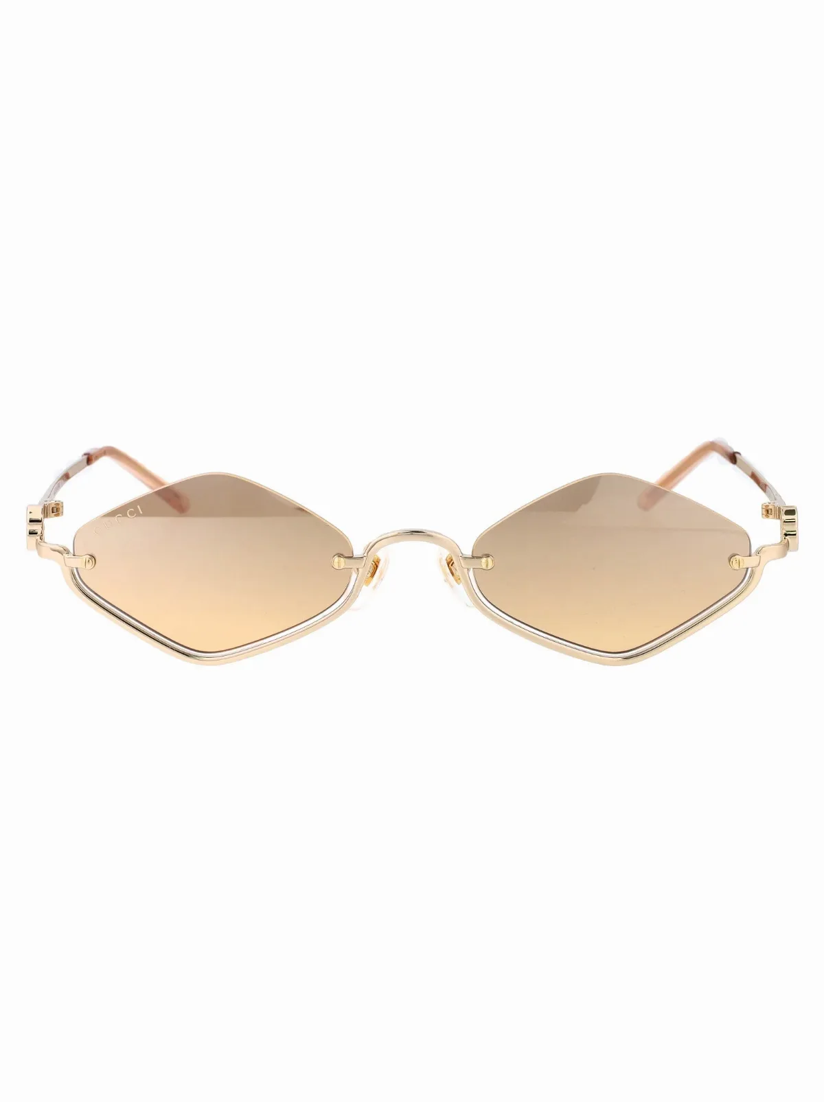 GG1604S Gold-Tone Metal with Orange Accents Sunglasses by Gucci