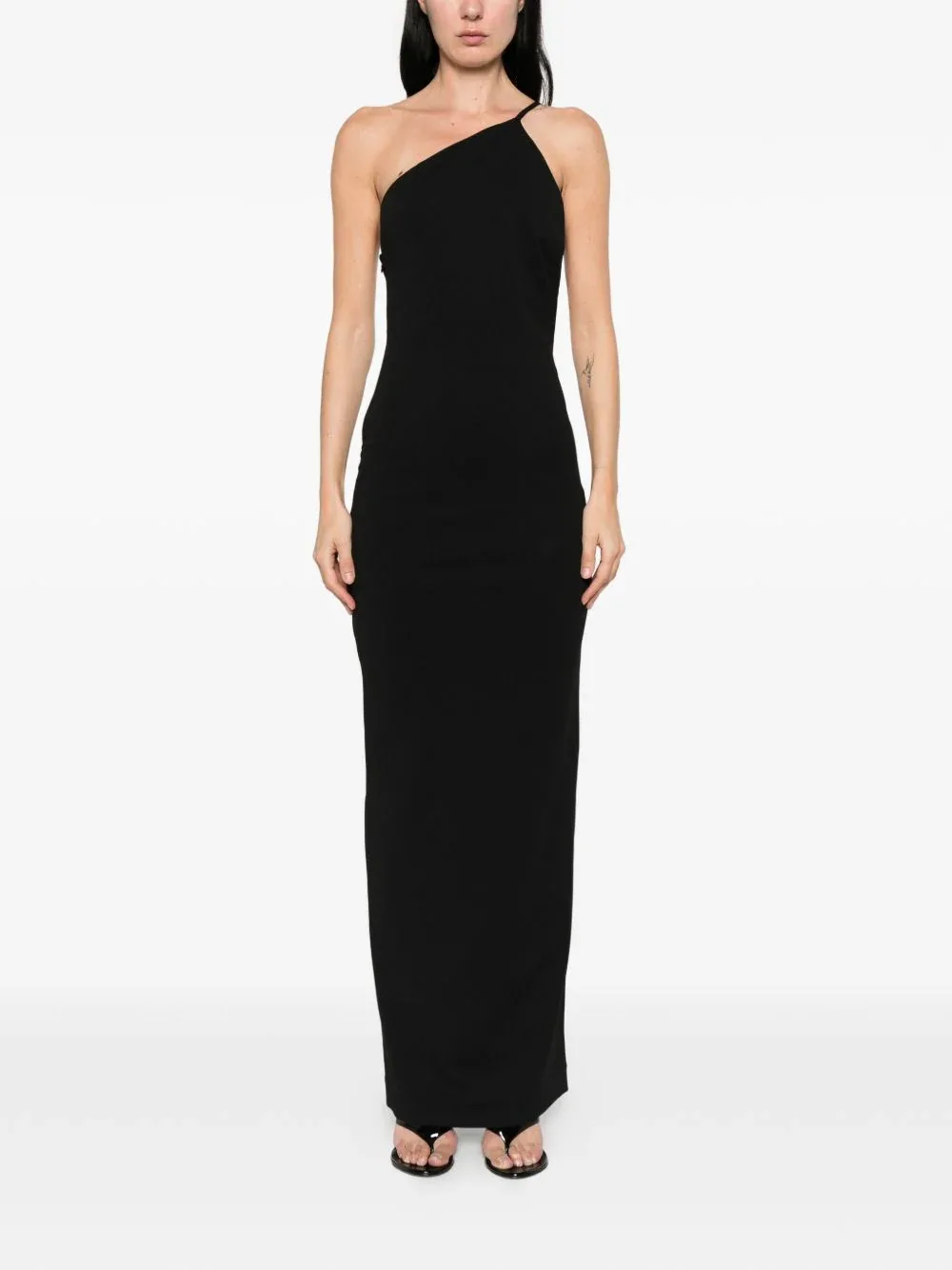 Asymmetric One-Shoulder Maxi Dress by Solace London