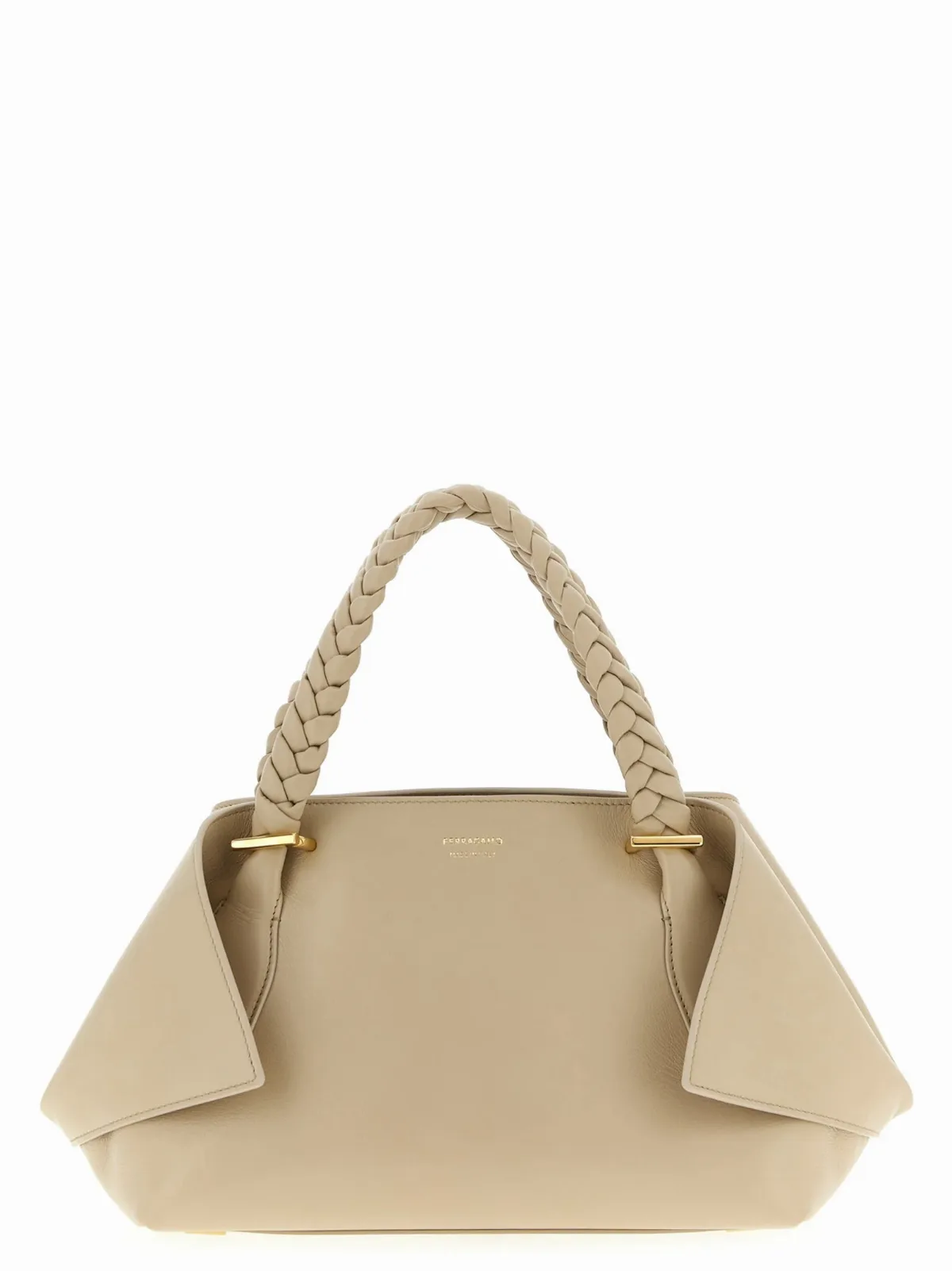 Braided Handle Calf Leather Shoulder Bag by Ferragamo