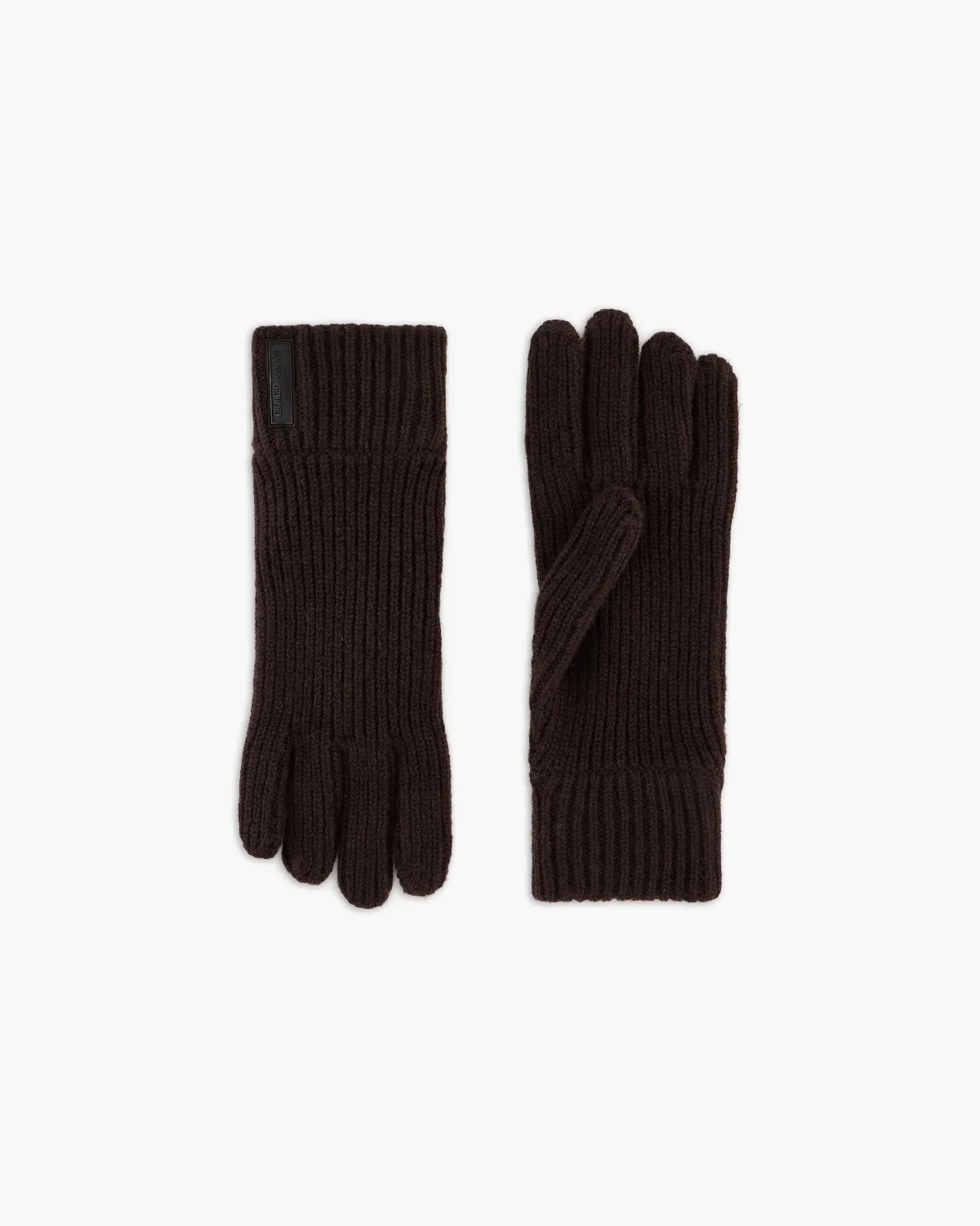 Ribbed Knit Gloves by Giorgio Armani