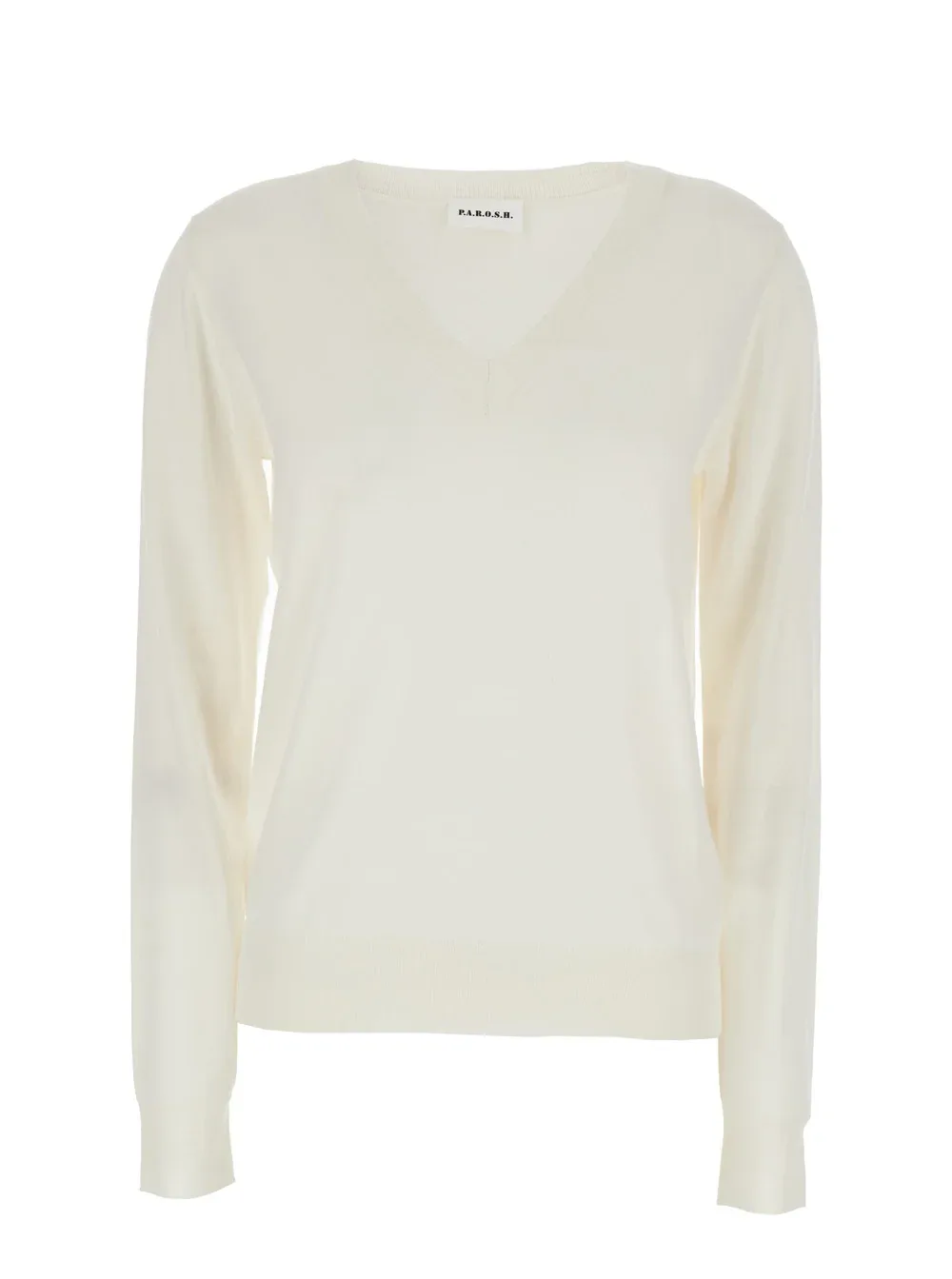 Wool-Silk Blend V-Neck Sweater by P.A.R.O.S.H.