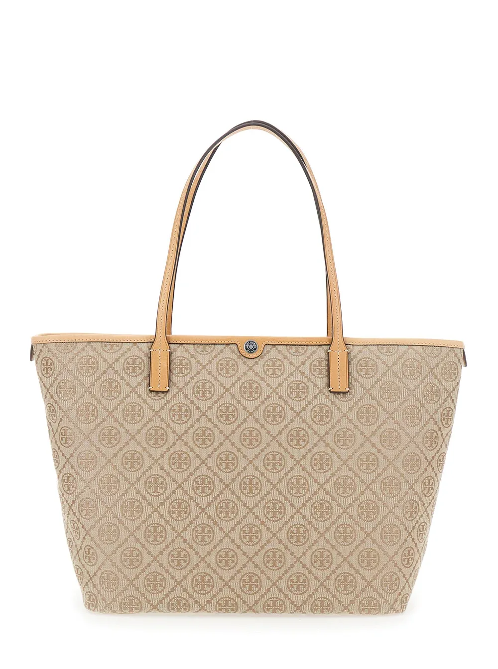 Logo-Monogram Canvas Tote Bag by TORY BURCH