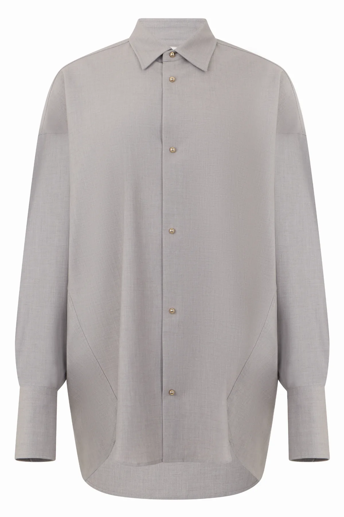 Loose Long-Sleeve Cotton-Blend Shirt by Darkpark